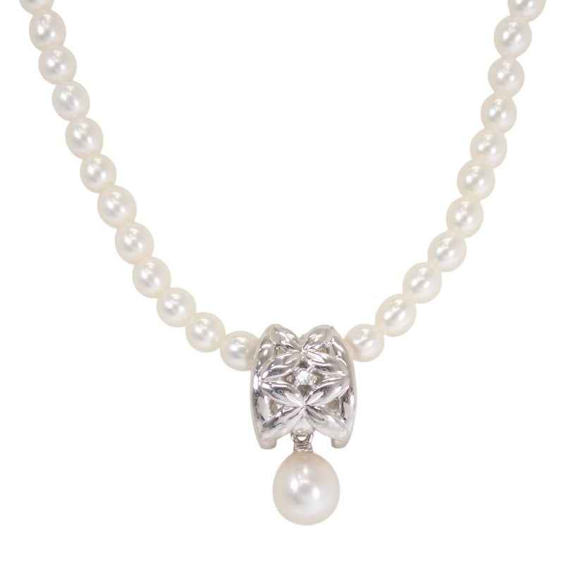 タサキ TASAKI ベビーパール ネックレス ネックレス パール シルバー ダイヤモンド レディース【中古】【Aランク】