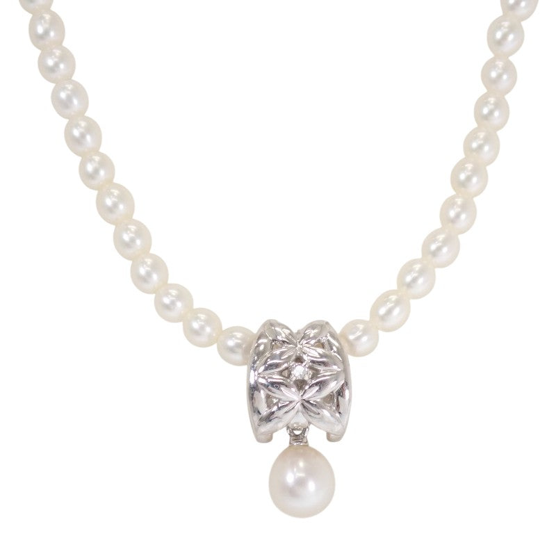 タサキ TASAKI ベビーパール ネックレス シルバー925 パール シルバー ダイヤモンド レディース【中古】【Aランク】