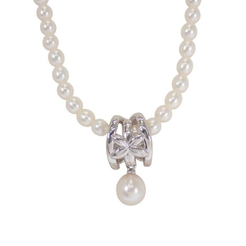 タサキ TASAKI ベビーパール ネックレス シルバー925 パール シルバー ダイヤモンド レディース【中古】【Aランク】