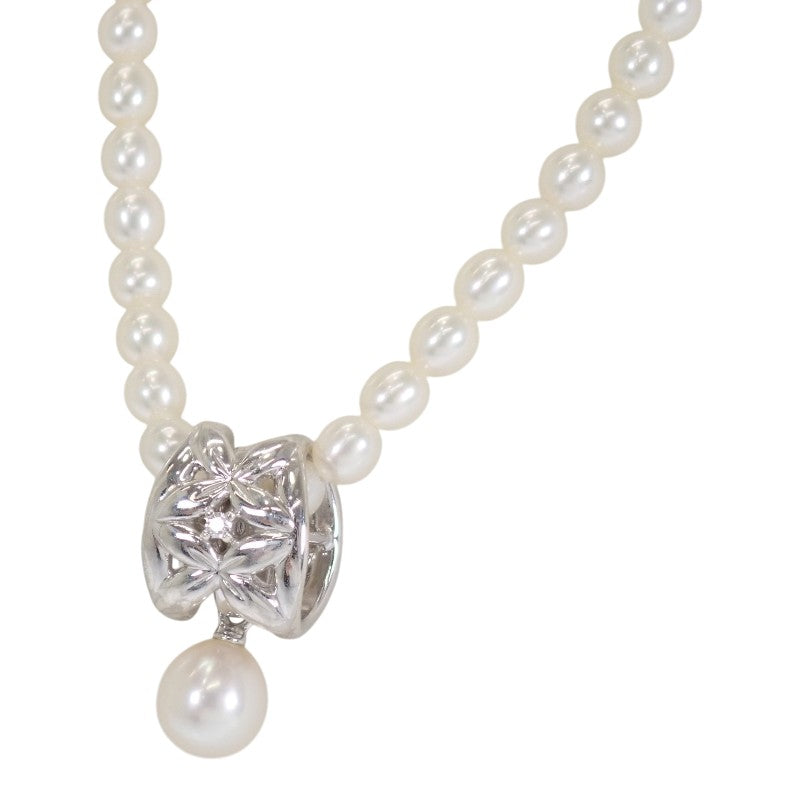 タサキ TASAKI ベビーパール ネックレス シルバー925 パール シルバー ダイヤモンド レディース【中古】【Aランク】