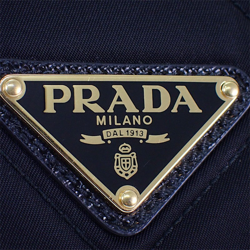 プラダ PRADA Re-Edition 1995 チェーンショルダー 1BG4682A0SF0002 ショルダーバッグ トートバッグ ナイロン ブラック ゴールド金具 レディース【中古】【Aランク】