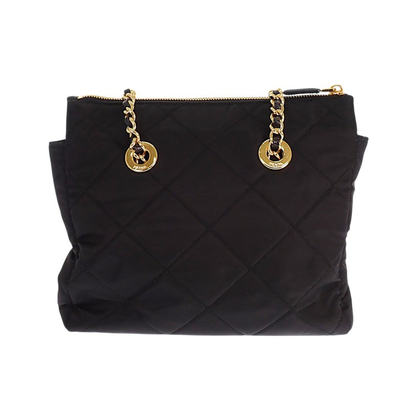 プラダ PRADA Re-Edition 1995 チェーンショルダー 1BG4682A0SF0002 ショルダーバッグ トートバッグ ナイロン ブラック ゴールド金具 レディース【中古】【Aランク】
