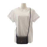 ゴヤール GOYARD プリュメポーチウォレット ヘリンボーン ポシェット 長財布 レザー コーティングキャンバス ブラック レディース【中古】【SAランク】