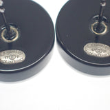 シャネル CHANEL ラウンドココマーク ツートン バイカラー 17P刻印 ピアス レジン ブラック ホワイト レディース【中古】【ABランク】