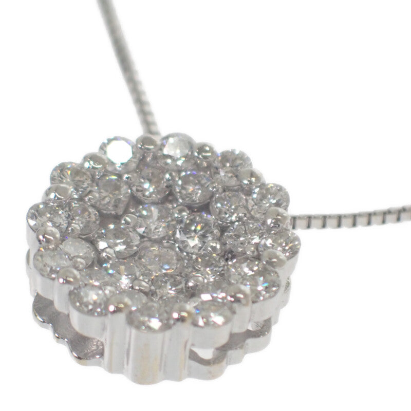 デザインジュエリー ペンダント ネックレス K18ホワイトゴールド ダイヤモンド レディース【中古】【Aランク】