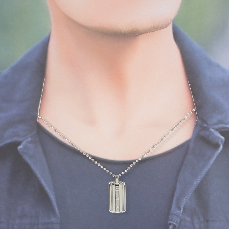 TIFFANY&Co. 蒂芙尼 Atlas 銘牌項鍊 925純銀 男款 女款【中古】【AB級】