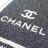 シャネル CHANEL ココマークフリンジ AAA357_B17743 マフラー ウール ブラック ホワイト レディース【中古】【Aランク】