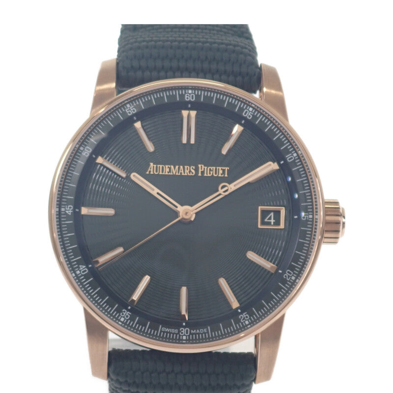 オーデマ・ピゲ AUDEMARS PIGUET CODE 11.59 15210OR.OO.A056KB.01 腕時計 K18ピンクゴールド ゴールド 自動巻き グリーン文字盤 メンズ【中古】【Aランク】