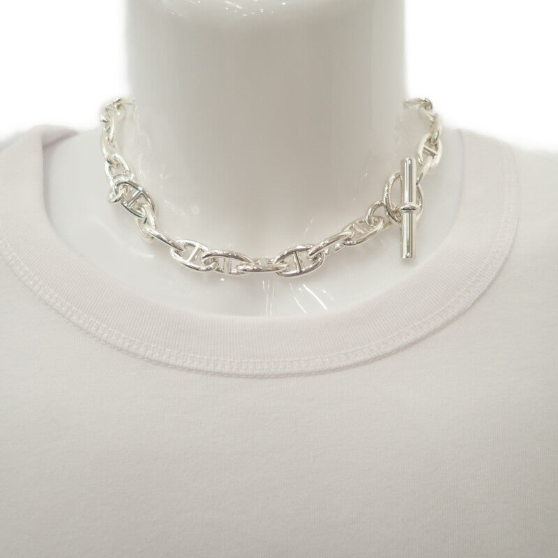 愛馬仕 HERMES Chaine d'Ancre GM H101263B-00 項鍊 銀925 銀色 男款 女款【中古】【A級品】
