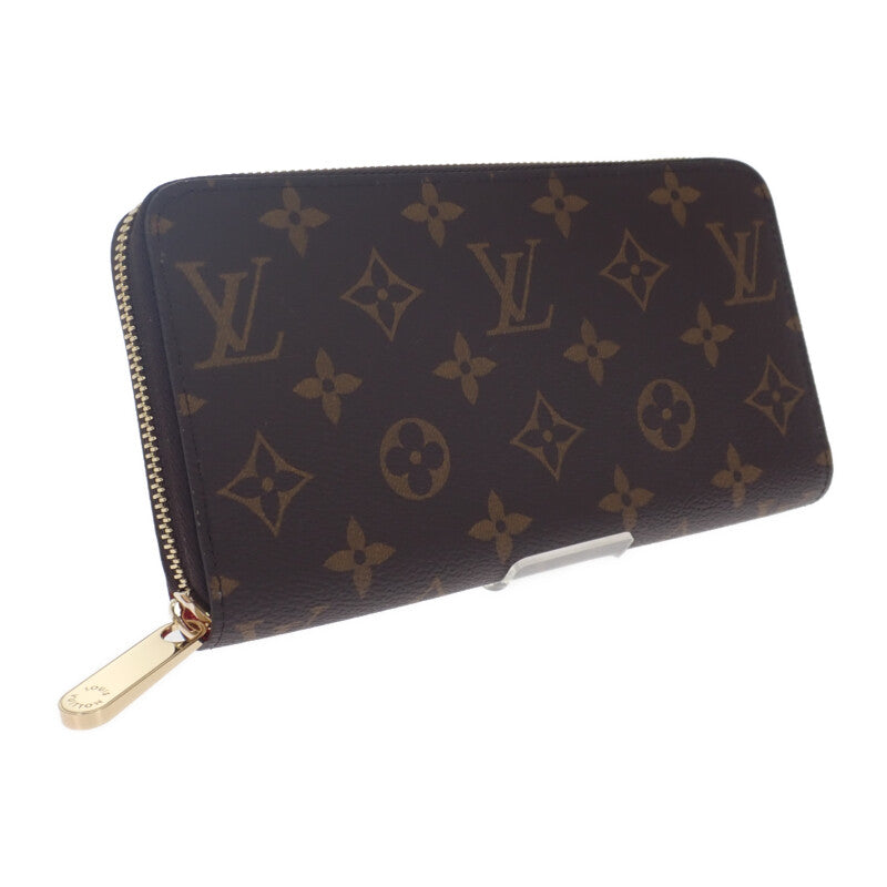 ルイヴィトン LOUIS VUITTON ジッピー・ウォレット ラウンド財布 M41896 長財布 モノグラムキャンバス コクリコ ゴールド金具 レディース メンズ【中古】【Sランク】