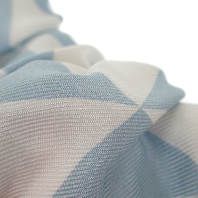 プラダ PRADA トライアングルロゴシュシュ 1IF015_2DTP_F0X24 ヘアアクセサリー シルク ブルー ホワイト レディース【中古】【ABランク】