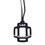 エルメス HERMES リズムPM ネックレス バッファローホーン ブラウン ブルー レディース【中古】【SAランク】