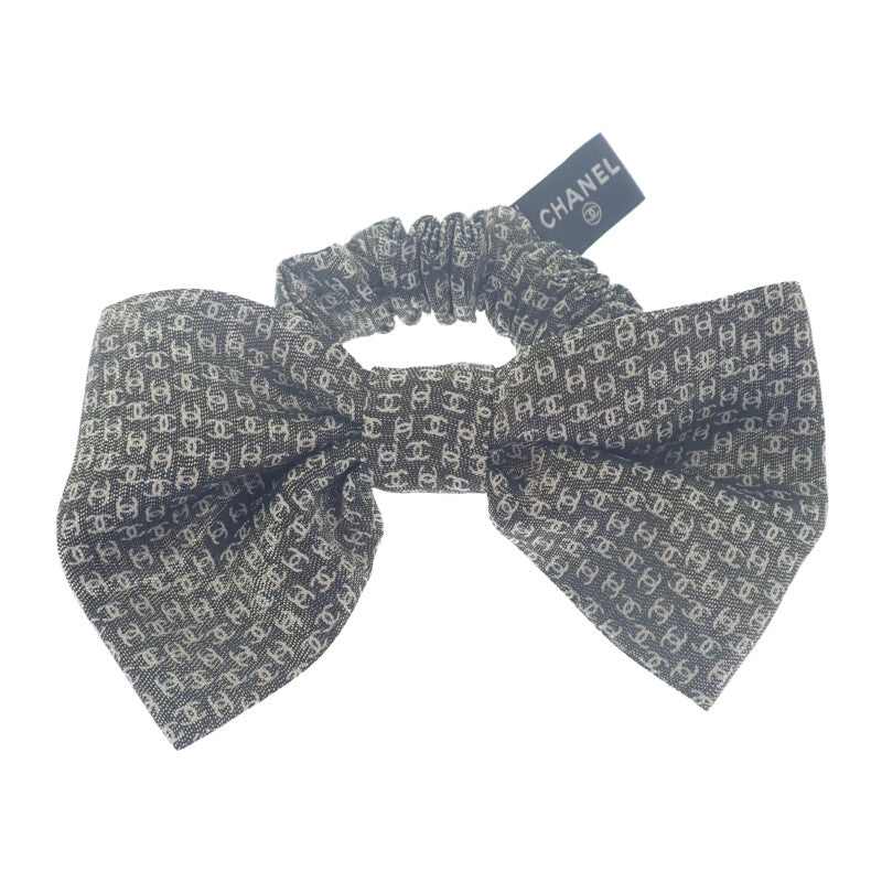 シャネル CHANEL メティエダール コレクション リボン シュシュ AAB193B21142U2103 ヘアアクセサリー シルク ミックスファイバー×メタリックファイバー ブラック&エクリュ レディース【中古】【Aランク】
