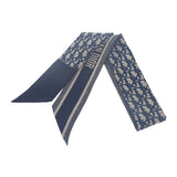 ディオール Dior ミッツァ オブリーク 15DOB106I600 スカーフ シルク ネイビー レディース【中古】【Aランク】