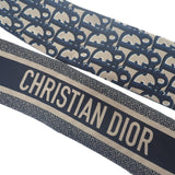 ディオール Dior ミッツァ オブリーク 15DOB106I600 スカーフ シルク ネイビー レディース【中古】【Aランク】