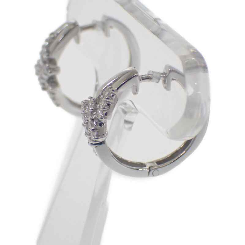デザインジュエリー ピアス K14ホワイトゴールド ダイヤモンド レディース【中古】【Aランク】
