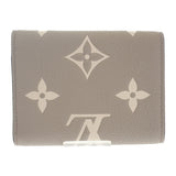 ルイヴィトン LOUIS VUITTON ポルトフォイユ・ヴィクトリーヌ バイカラー M81861 三つ折り財布 モノグラムアンプラント トゥルトレール クレーム ベージュ ゴールド金具 レディース メンズ【中古】【Sランク】