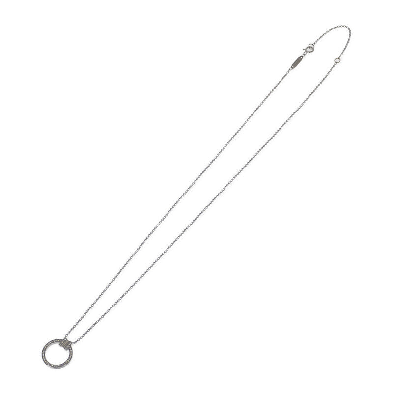 ティファニー TIFFANY&Co. T ダイヤモンド ペンダント 63843121 ネックレス K18ホワイトゴールド ダイヤモンド レディース【中古】【Aランク】