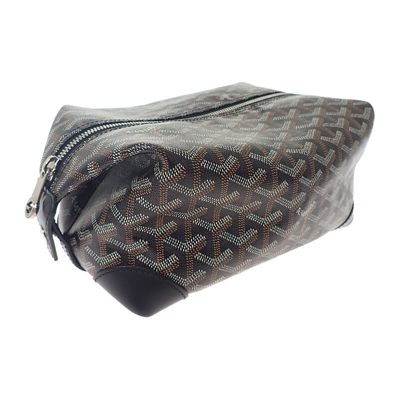 ゴヤール GOYARD ボウリング25トイレタリー BOWLIN025TY01CL01P ハンドバッグ PVC ブラック シルバー金具 メンズ レディース【中古】【Aランク】