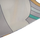 エルメス HERMES ツイリー CARRES VOLANTS 空飛ぶカレ スカーフ シルク マルチ グレー ピンク レディース【中古】【Aランク】