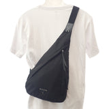 プラダ PRADA ワンショルダー バックパック 2VZ092_2DMG_F0002 ボディバッグ ショルダーバッグ レザー Re-Nylon ブラック シルバー金具 メンズ【中古】【Aランク】