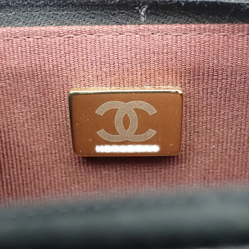 シャネル CHANEL クラシック チェーンウォレット AP0250-Y01864-C3906 ウォレットチェーン マットキャビアスキン グレインカーフレザー ブラック ゴールド金具 レディース【中古】【Aランク】