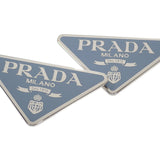 プラダ PRADA ヘアピン 1IF051_2BA6_F0076 ヘアアクセサリー メタル シルバー ライトブルー レディース【中古】【Aランク】