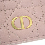 ディオール Dior Glycine ウォレット S5132UWHC77P 二つ折り財布 カーフスキン ピンク レディース【中古】【Aランク】