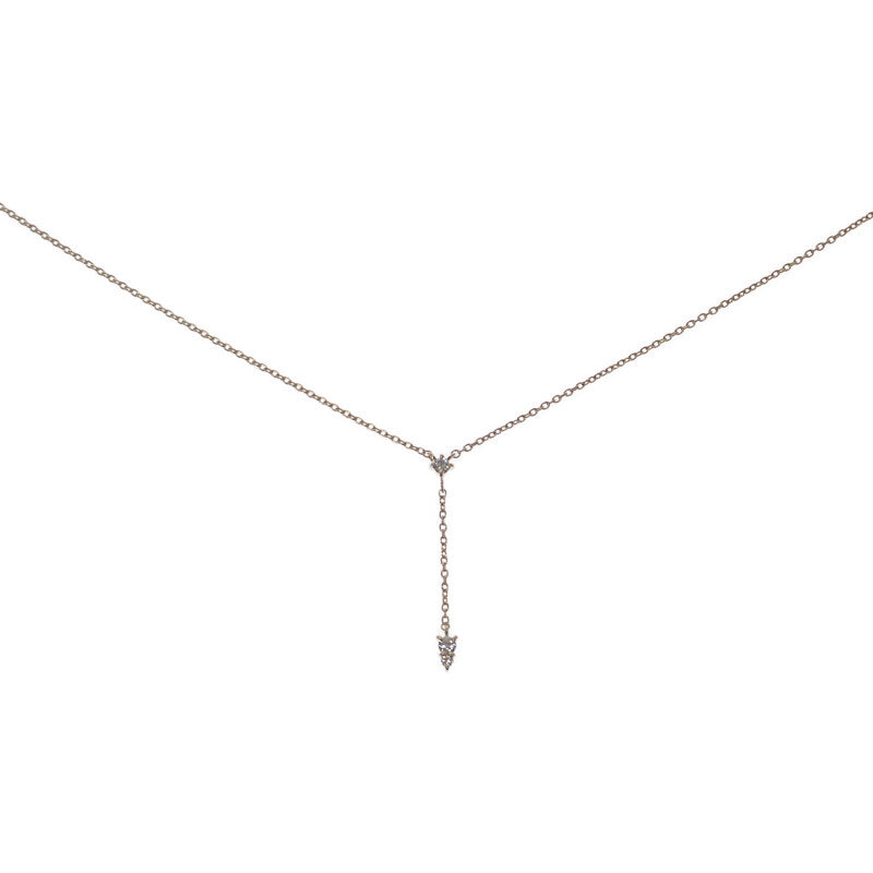 ヴァンドーム VANDOME Y字デザイン ネックレス K18イエローゴールド ダイヤモンド レディース【中古】【Aランク】