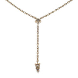 ヴァンドーム VANDOME Y字デザイン ネックレス K18イエローゴールド ダイヤモンド レディース【中古】【Aランク】