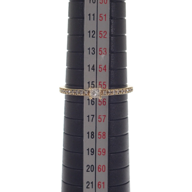 デザインジュエリー 15号 リング K18イエローゴールド ダイヤモンド レディース【中古】【Aランク】