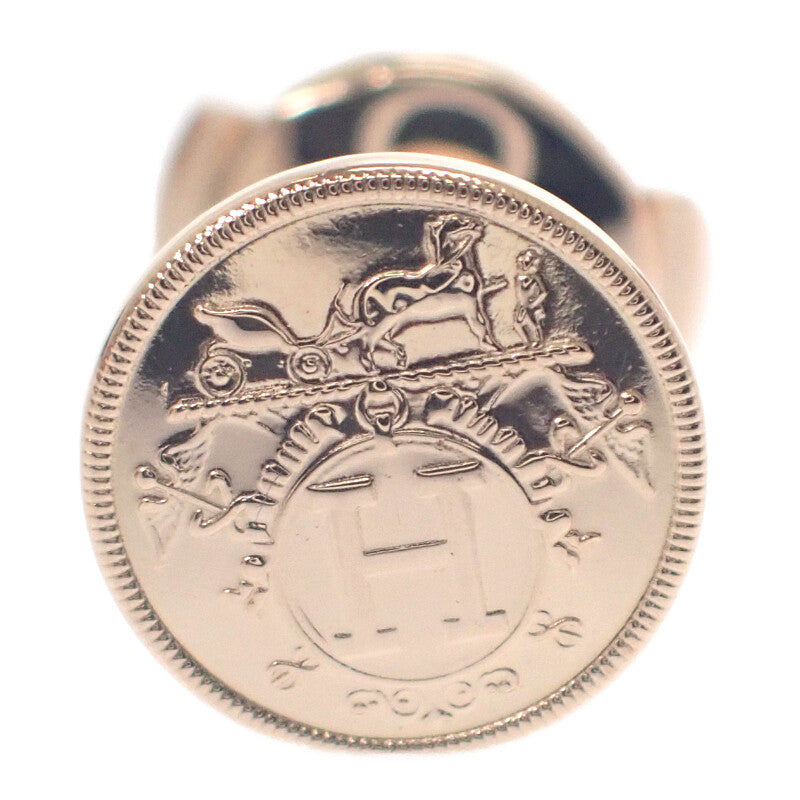 愛馬仕 HERMES Ex-Libris TPM H120544B 00 耳環 18K玫瑰金 女款 男款【中古】【A級品】