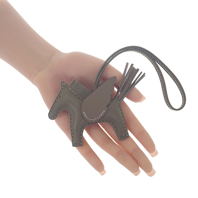 エルメス HERMES ロデオチャームPM ペガサス バッグチャーム アニョーミロ ソーエトゥープ ブラウン系 レディース【中古】【Sランク】