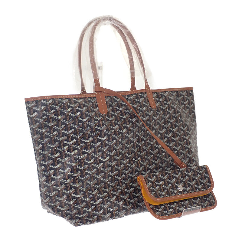 ゴヤール GOYARD サンルイ PM STLOUIPMLTY01CL03P トートバッグ カーフ ゴヤールディンキャンバス ナチュラル ブラック レディース【中古】【Sランク】