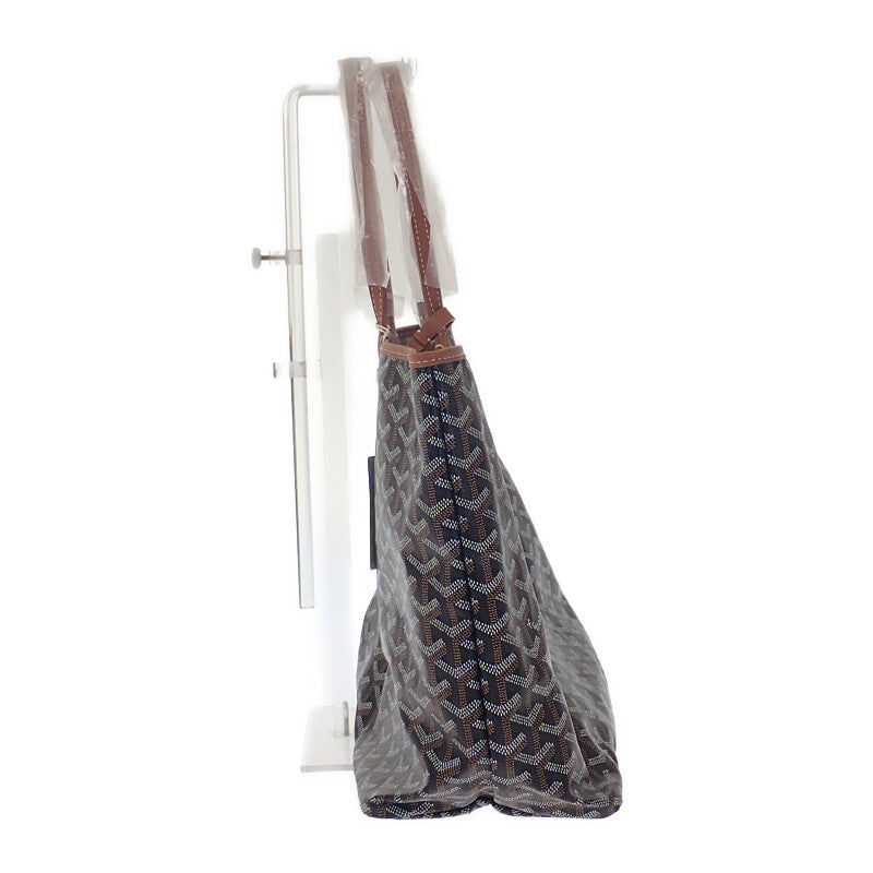 Goyard GOYARD St. Louis PM STLOUIPMLTY01CL03P 托特包 小牛皮 Goyardine 帆布 原色 黑色 女款【中古】【S級】