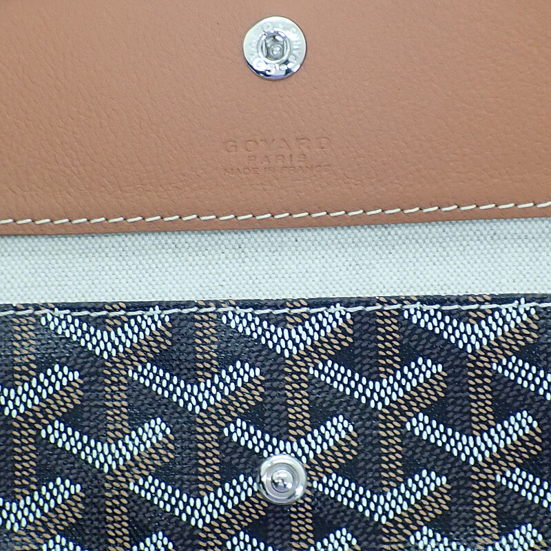 Goyard GOYARD St. Louis PM STLOUIPMLTY01CL03P 托特包 小牛皮 Goyardine 帆布 原色 黑色 女款【中古】【S級】
