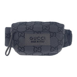 グッチ GUCCI ベルトバッグ ラージ 767934 ボディバッグ GGリサイクルポリエステル ブラック グレー シルバー金具 メンズ【中古】【Aランク】