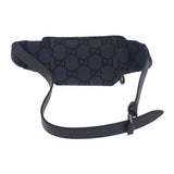 グッチ GUCCI ベルトバッグ ラージ 767934 ボディバッグ GGリサイクルポリエステル ブラック グレー シルバー金具 メンズ【中古】【Aランク】
