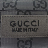 グッチ GUCCI ベルトバッグ ラージ 767934 ボディバッグ GGリサイクルポリエステル ブラック グレー シルバー金具 メンズ【中古】【Aランク】
