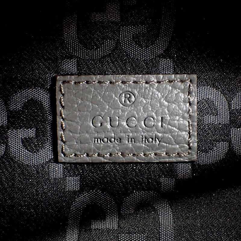 グッチ GUCCI ベルトバッグ ラージ 767934 ボディバッグ GGリサイクルポリエステル ブラック グレー シルバー金具 メンズ【中古】【Aランク】