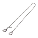 エルメス HERMES エトリエ H100088FPBB ネックレス メタル グリシーヌ ボルドー シルバー メンズ【中古】【Aランク】