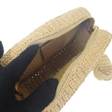 プラダ PRADA ラフィアショルダー 1BH196 ショルダーバッグ ラフィア レザー ナチュラル ベージュ ゴールド金具 レディース【中古】【Aランク】