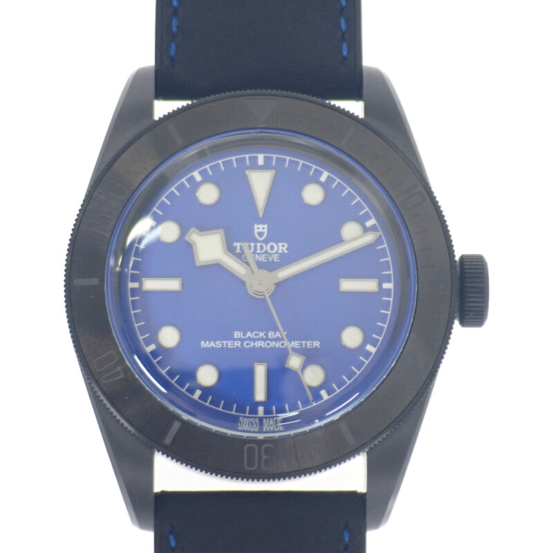 チューダー TUDOR ブラックベイ セラミック M79210CNUー0007 腕時計 セラミック ラバー 自動巻き ブルー文字盤 メンズ【中古】【Sランク】