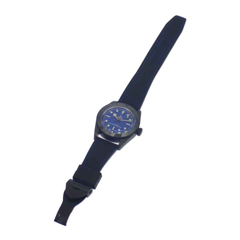 チューダー TUDOR ブラックベイ セラミック M79210CNUー0007 腕時計 セラミック ラバー 自動巻き ブルー文字盤 メンズ【中古】【Sランク】