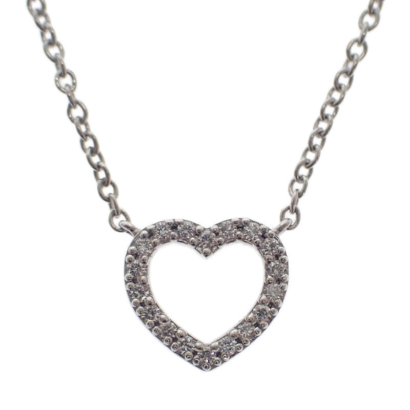 ティファニー TIFFANY&Co. メトロハートペンダント ミニ 33474563 ネックレス K18ホワイトゴールド ダイヤモンド レディース【中古】【Aランク】