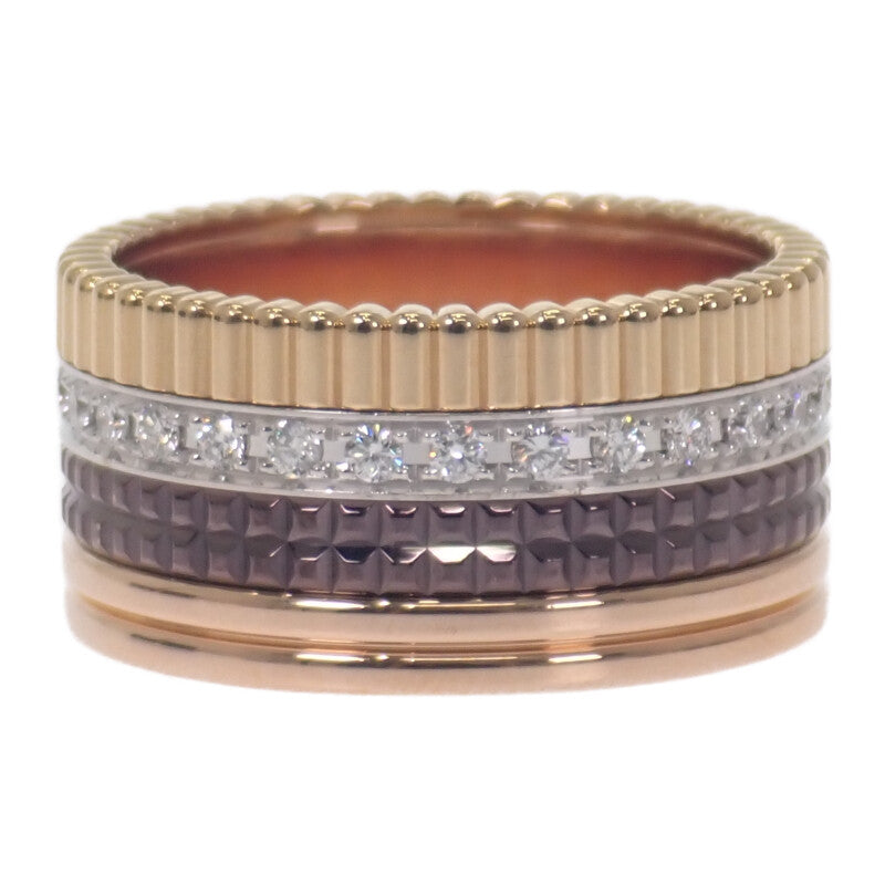 ブシュロン Boucheron QUATRE CLASSIQUE ラージ 21号 JRG00623 リング K18イエローゴールド K18ホワイトゴールド K18ピンクゴールド ダイヤモンド 61 メンズ レディース【中古】【Aランク】