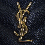 サンローラン SAINT LAURENT モノグラムオリガミタイニー 668274BOWA11000 三つ折り財布 カーフ ブラック ゴールド金具 レディース【中古】【ABランク】