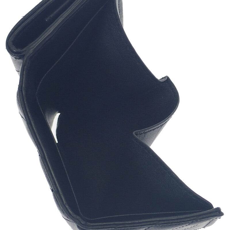 サンローラン SAINT LAURENT モノグラムオリガミタイニー 668274BOWA11000 三つ折り財布 カーフ ブラック ゴールド金具 レディース【中古】【ABランク】