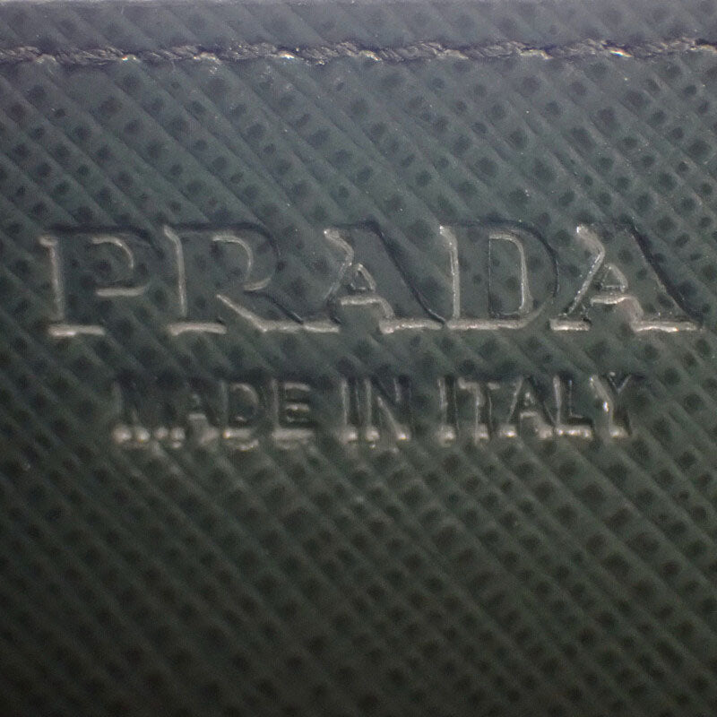 Prada PRADA 三角標誌 2MC223_QHH_F077U 卡片套 Saffiano 綠色 SMERALDO 男女皆宜【二手】【A級】