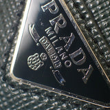プラダ PRADA トライアングル 2MC223_QHH_F077U カードケース サフィアーノ グリーン SMERALDO メンズ レディース【中古】【Aランク】